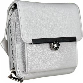 Jen & Co. Womens Odette Clutch Crossbody Bag In Grey