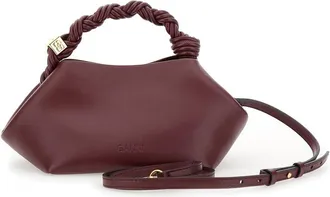 Ganni Womens Handbag Bou Piccola Red Leather Smooth Handbags Hand Bags