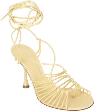 Bottega Veneta Womens Lambskin Dot Leather Sandal (Authentic Pre-Loved)