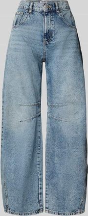 Review Barrel Fit Jeans mit Eingrifftaschen in Hellblau, Gr&ouml;&szlig;e 28