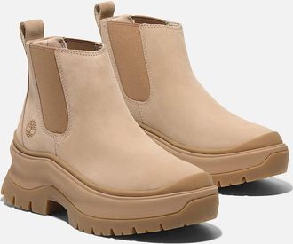 Timberland Roxie Lane TB0A28XMEN7 Boots Women Light Beige Nubuck Chelsea SHOP238