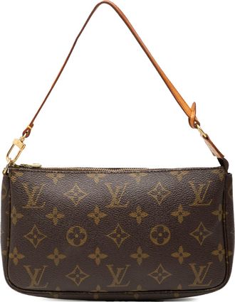 Louis Vuitton Pre-owned Womens Monogram Pochette Accessoires - Brown Textile - One Size