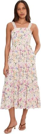 CeCe by Cynthia Steffe Linen Midi Tank Top Dress Womens Dress New Ivory : 14, Linen/Rayon