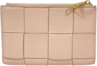 Bottega Veneta Pre-owned Vintage Portemonnee (bi-fold) - Dames - Vintage Accessoires - Beige - ONE Size - Leer - Vintage