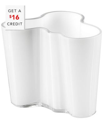 iittala Aalto 3.75In White Vase With $16 Credit