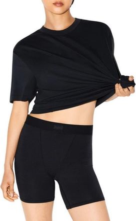 SKIMS Boyfriend T-Shirt in Onyx at Nordstrom, Size Xx-Small