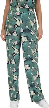 Alpha Studio Stijlvolle Broek voor een Moderne Look - Dames - Straight fit broeken - Groen - M - Broeken