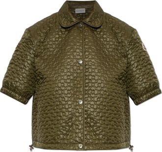 Moncler Quilted Shirt - Dames - Zomerjassen - Groen - S - Katoen - Jassen