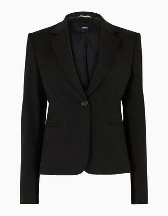HUGO BOSS Womens Jarua Formal Jacket - Black - Size: 12
