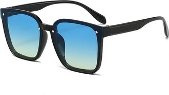 Generic Large Frame Mens Sunglasses Outdoor Womens Vacation Driving Sun Glasses(Yellow)