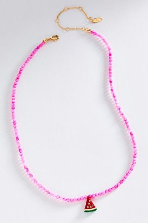 Anthropologie Beaded Icon Necklace