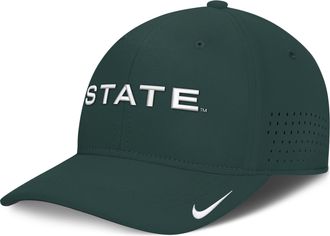 Nike Michigan State Sideline Club Gameday Nike Mens Dri-FIT College Hat in Green | NC533EYMST-N24
