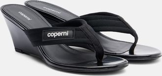 Coperni Logo wedge thong sandals