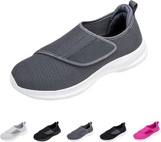 Generic Womens Easy Close Adjustable Orthopedic Shoes Extra Wide Fit Diabetic Shoes Mesh Breathable Soft Sole Sneakers Comfortable Lightweight Non-Slip Walkin