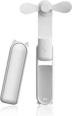 OEM Mini Ventilatore Portatile Silenzioso Con Power Bank Da 2500 Mah, Ricaricabile Tramite Usb, Autonomia Massima 12-48 Ore, Colore Bianco