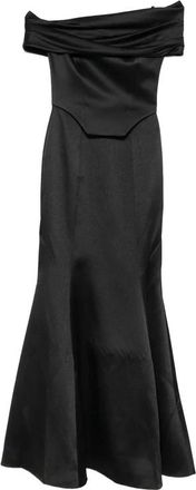 Solace London Jurk Solace London - Dames - Avondkleed - Zwart - L - Leer - Kleedjes