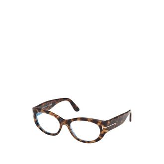 Tom Ford Glasses, female, Brown, Size: 54 MM Round-frame Glasses