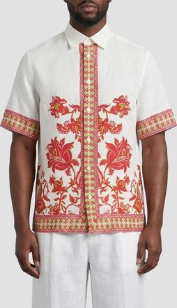 Etro Camicia Etro in lino con motivo floreale