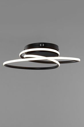 BHS Pei Flush Ceiling Light in Black