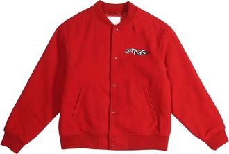 SUPREME Delta Logo Varsity Jacket Red SUP-FW19-457