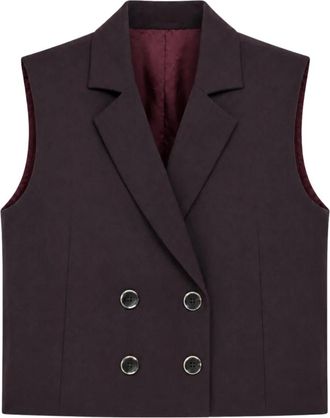 Nine In The Morning Liora Vest - Dames - Gillet - Bruin - M - Wol - Kostuums