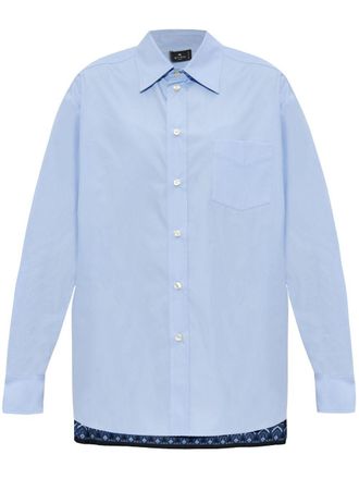 Etro paisley-print shirt - women - Organic Cotton/Silk - 44 - Blue