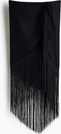 H&M Tuch mit Fransen - Schwarz