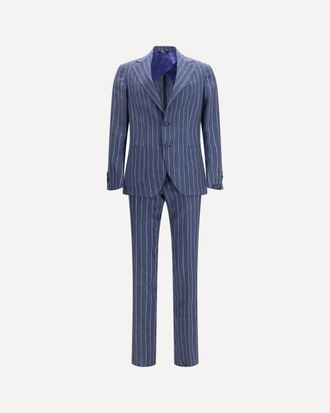 Gi Capri Single-breasted pinstripe Suit with patch pocket Male 52