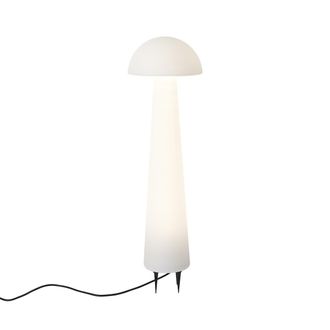 QAZQA Qazqa L&aacute;mpara De Pie Para Exterior Blanca De 80 Cm Con Led Ip44