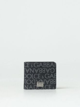 Dolce & Gabbana Portafoglio Dolce & Gabbana in cotone spalmato con logo jacquard