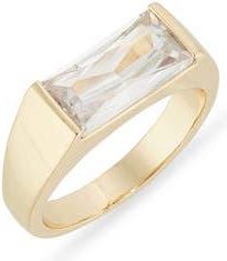 Nordstrom Rack Rectangle Cut CZ Ring in Clear- Gold at Nordstrom Rack, Size 8