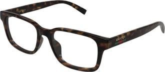 Gucci Rechthoekig Optisch Montuur - Heren - Brillen - Bruin - 54 MM - Accessoires