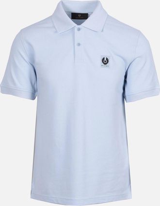 Belstaff Mens BELSTAFF SHORT SLEEVE POLO SHIRT SKY BLUE - Size: 46
