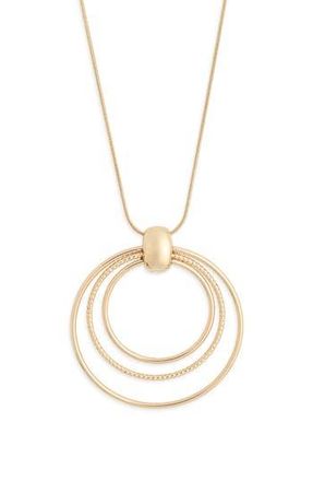 Nordstrom Rack Circle Pendant Necklace in Gold at Nordstrom Rack