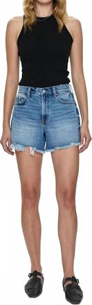 Pistola Denim Kennedy Relaxed Mid Rise Short In Blue