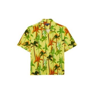 Vilebrequin Cotton Shirt Palms Offset in Sun at Nordstrom, Size X-Large S