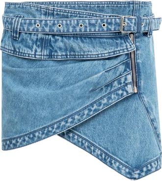 Isabel Marant Minigonna a portafoglio con cintura - Blu