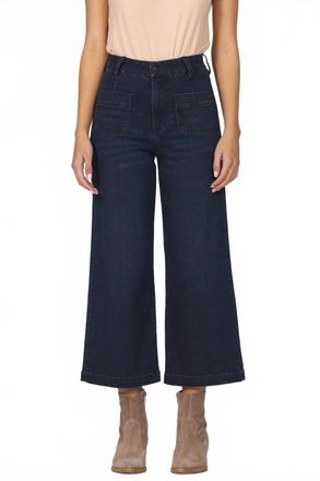 Dear John Denim Audrey Cropped Jeans In Dark Blue