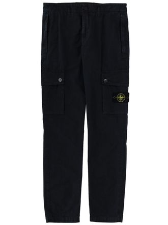 Stone Island Logo Patch Functional Cargo Straight-Leg Pants