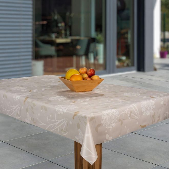 Runde Wachstuchtischdecke Mit Sonnenblumen-Muster – Wasserabweisend & Pflegeleicht