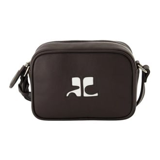 Courrèges Cross Body Bags, male, Brown, Size: ONE SIZE Brown Camera Bag Autumn-Winter 2025