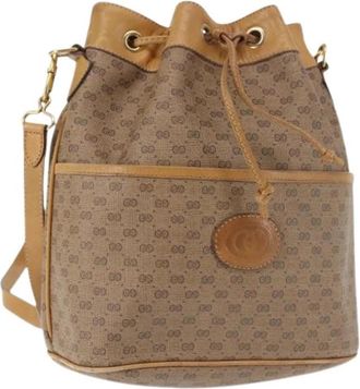 Gucci Pre-owned Vintage Bucket Bag - Dames - Vintage Tas - Beige - ONE Size - Vintage