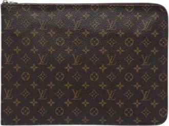 Louis Vuitton Pre-owned Poche Documents Portfolio - Dames - Vintage Clutch - Bruin - ONE Size - Vintage