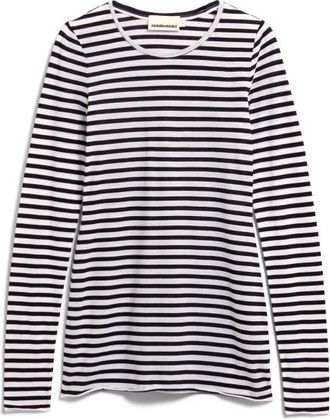 Armedangels Einiaara Stripes Longsleeve f&uuml;r Damen | grau