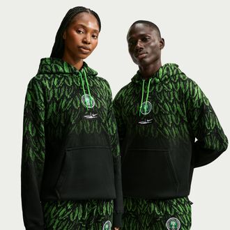 Nike Mens x Nigeria x Slawn Fleece Pullover Hoodie in Black | IR5219-010