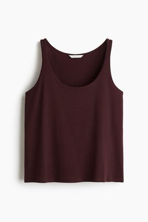 H&M Tanktop aus Baumwolle - Weinrot