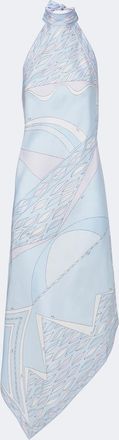 Pucci Dune asymmetric silk twill midi dress