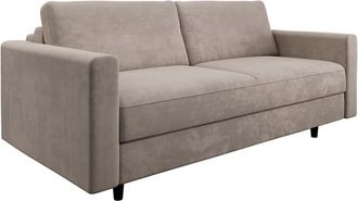 Sia Home Sof&aacute; cama express en terciopelo beige topo 160cm