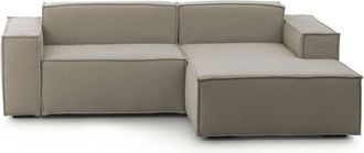 Talamo Italia Talamo Italia - Divano fisso Patrizia, Divano componibile a 2 posti con penisola destra, 100% Made in Italy, Sofà moderno in tessuto, Cm 220x170h70