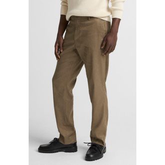 Vince Owen Linen & Cotton Blend Extended Tab Pants in Kalamata at Nordstrom, Size 31